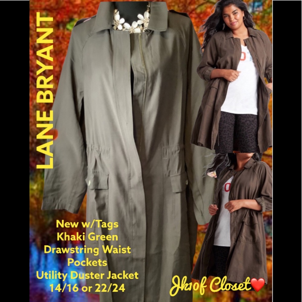 LOWEST🌺 NWT LANE BRYANT 14/16 KHAKI LIGHTWEIGHT YEAR ROUND JACKET